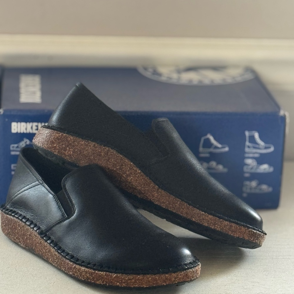 Women’s Birkenstock Callan Leather Loafers - Vintage Wood Black